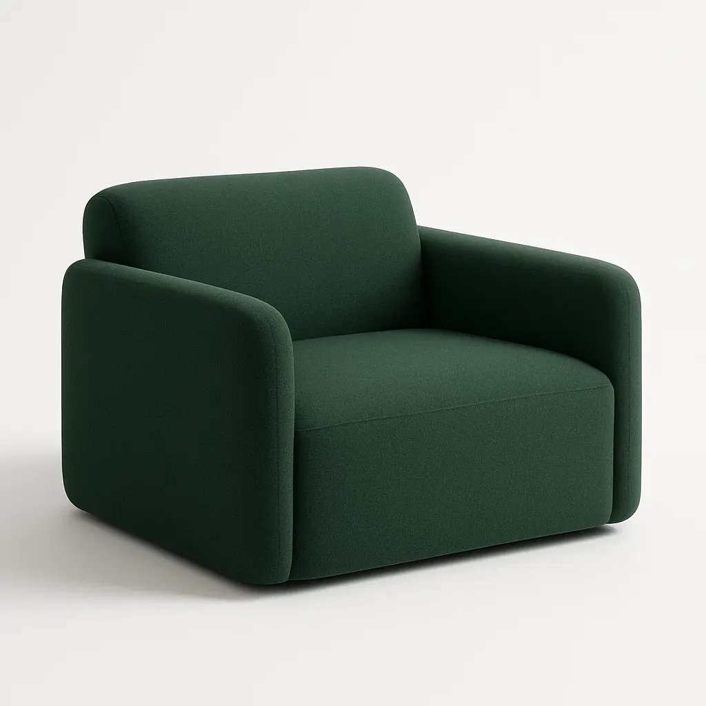 Poltrona in tessuto verde scuro 90x95x76 cm - BELLOINTERIOR
