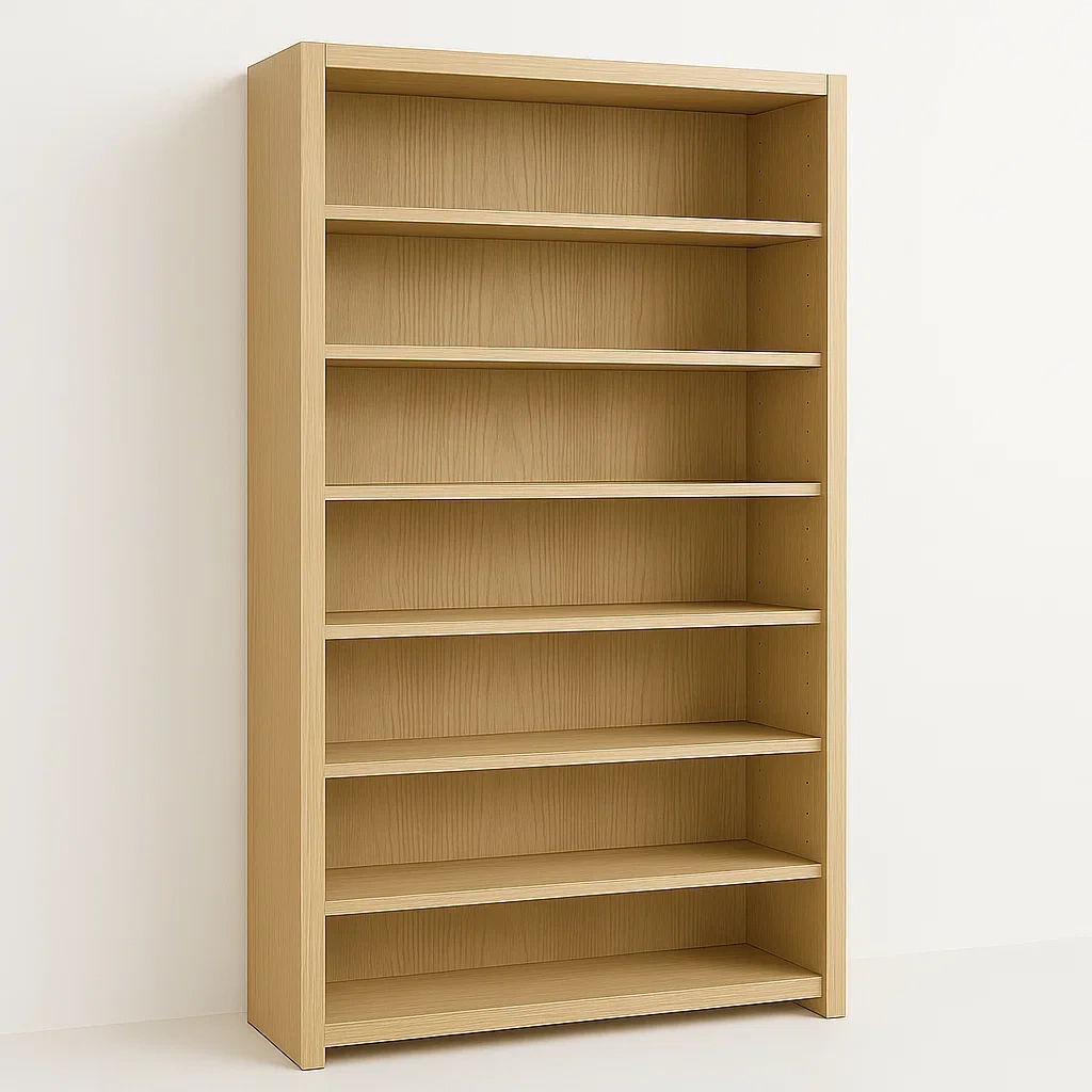 Scaffale in legno di rovere con 7 ripiani 180x80x30 cm - BELLOINTERIOR