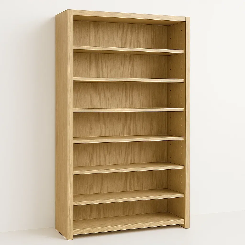 Scaffale in legno di rovere con 7 ripiani 180x80x30 cm - BELLOINTERIOR