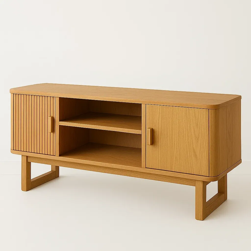 Mobile TV in legno con ante e ripiani - BELLOINTERIOR