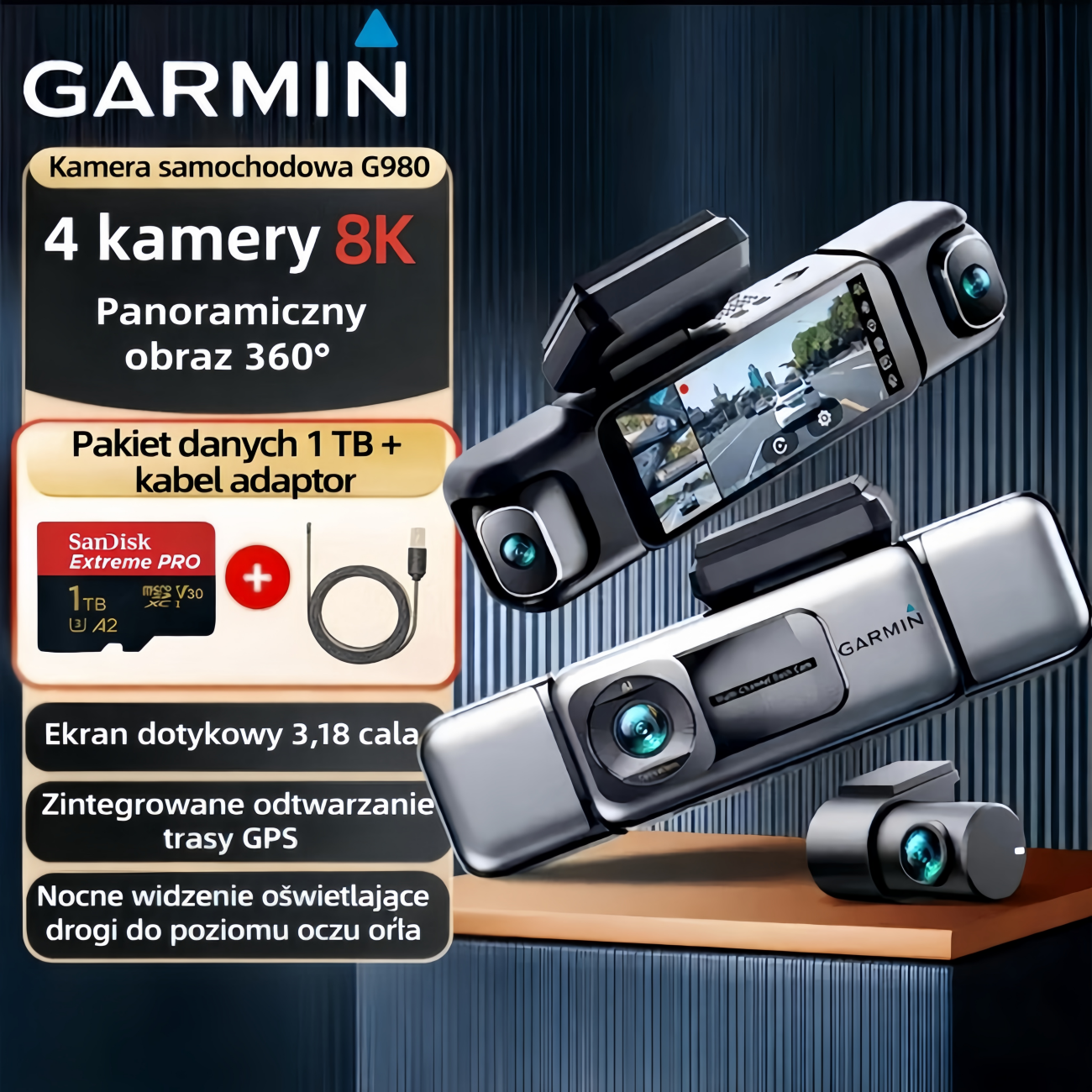 🎥🎥 Inteligentna kamera samochodowa – 8K Ultra HD, panorama 360°, tryb nocny i śledzenie GPS, wszystko w jednym! 🚗🚗