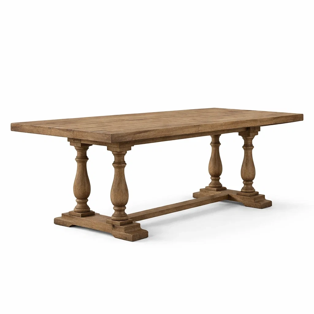 Tavolo rettangolare in Legno Massello 200x100x75 cm-COZYNESTZ