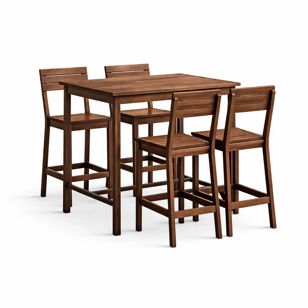 Set tavolo e sgabelli da bar