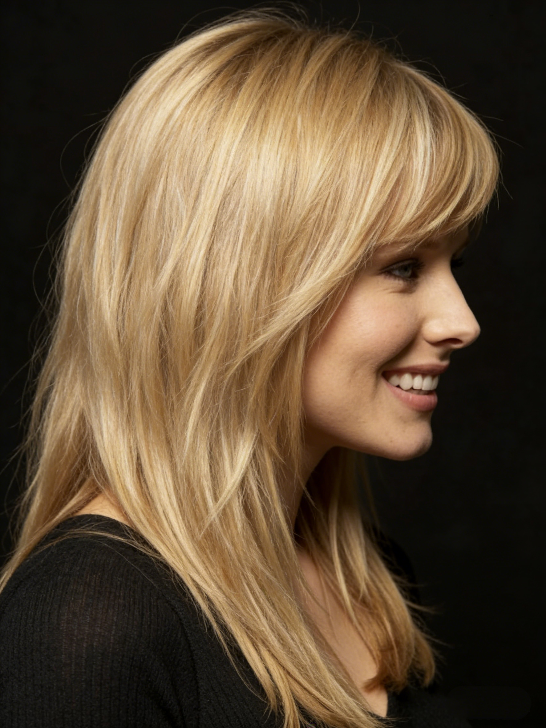 Olivia Medium Straight Human Hair Capless Wigs for Older Women