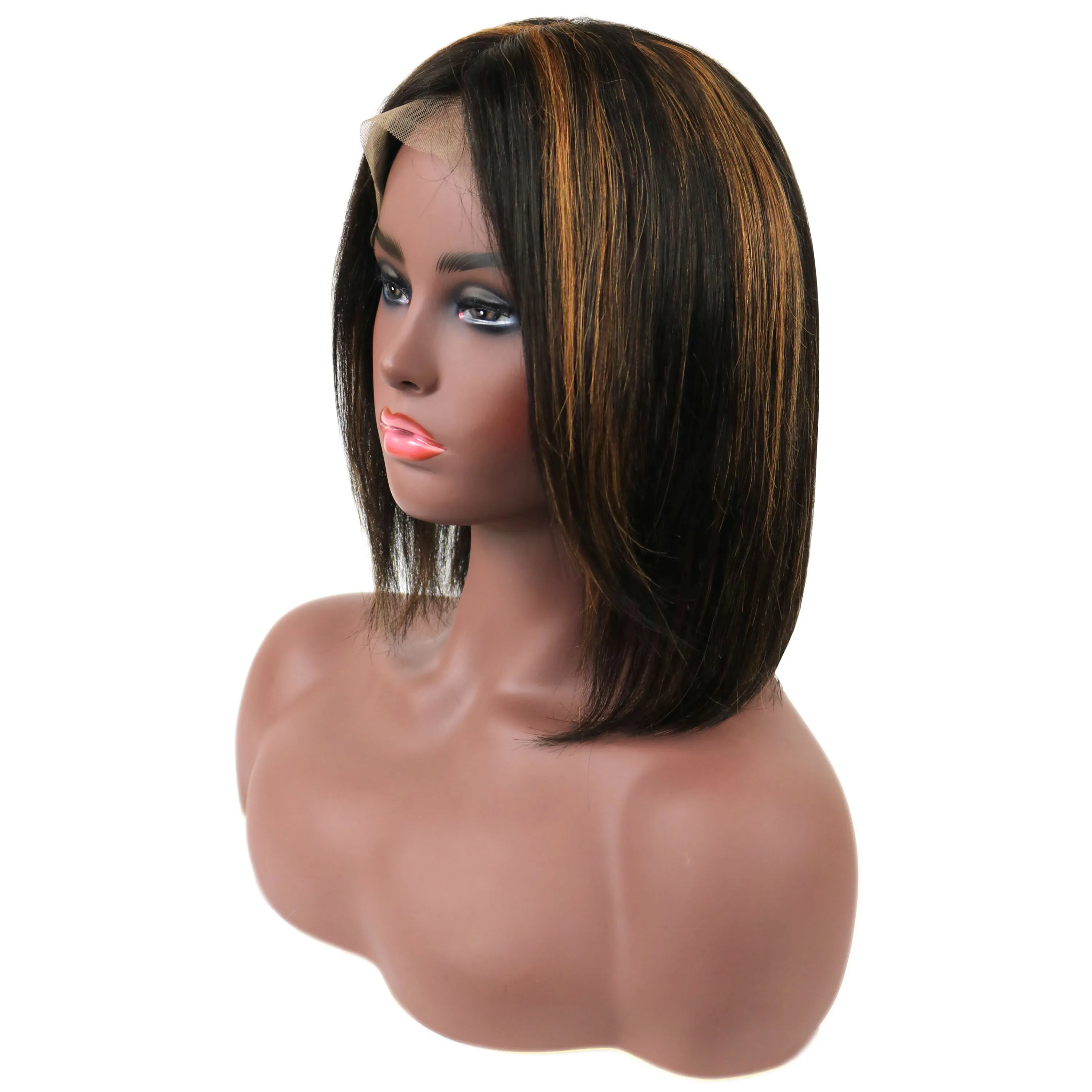 Gabrielle Union Medium Straight Lace Front Human Hair Wig 14 Inches