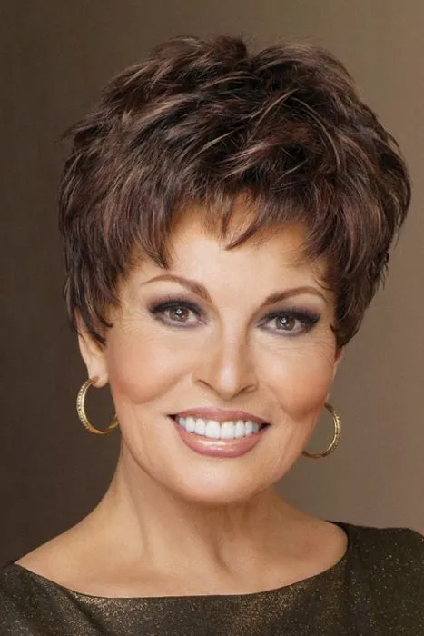 Short Choppy Layered Human Hair Lace Front Cap Wigs