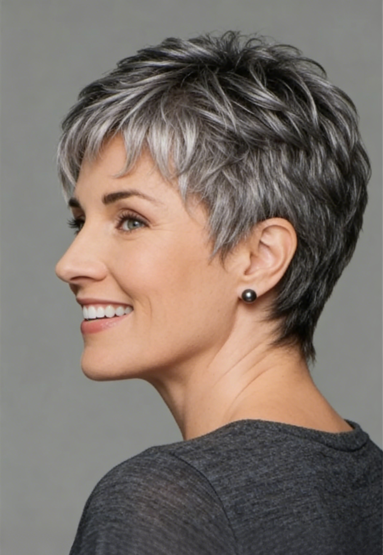 Short Choppy Layered Human Hair Lace Front Cap Wigs