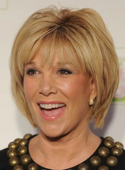 Joan Short Straight Human Hair Capless Wigs for Older Women