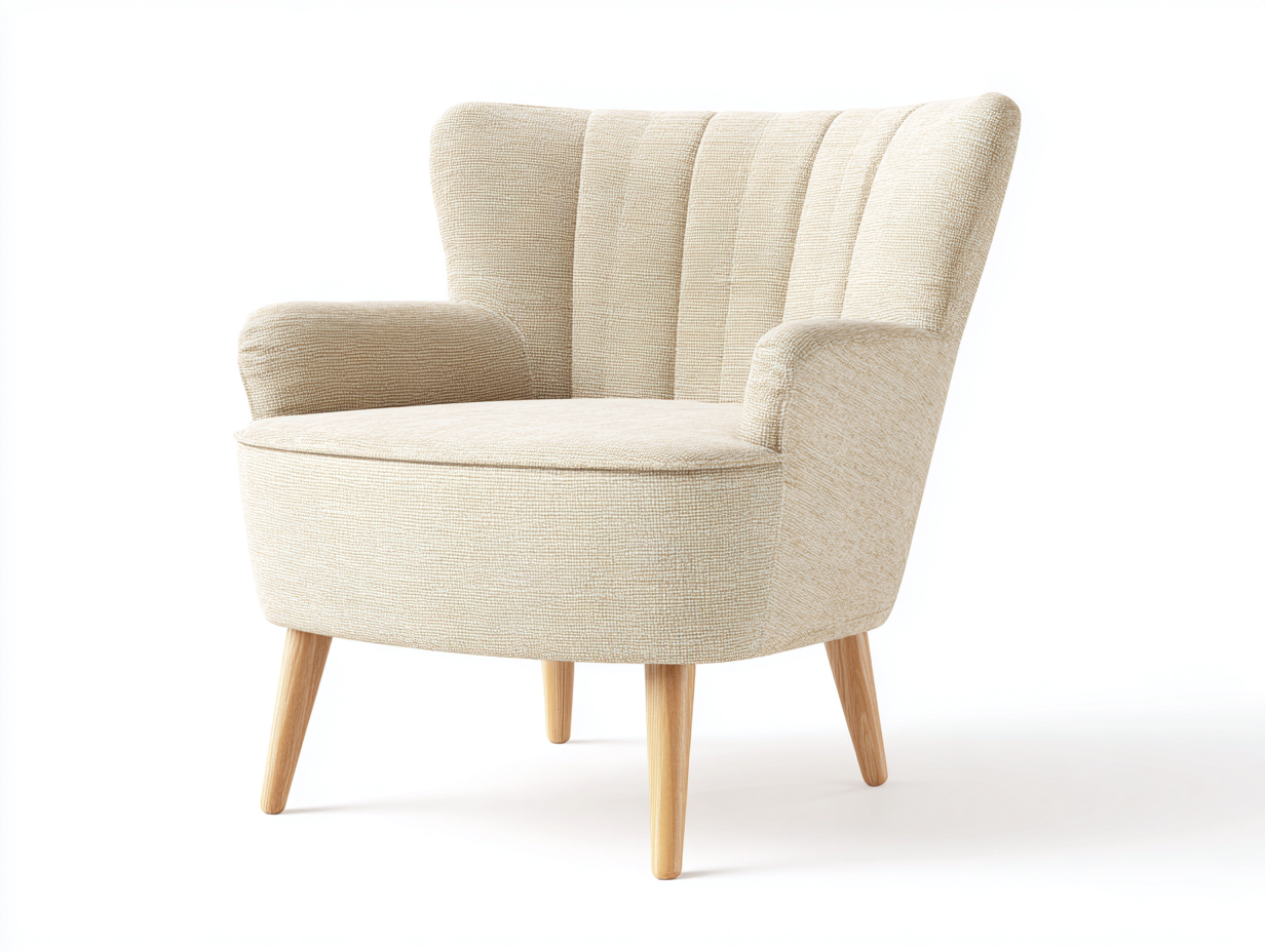 Sillones - tejido-madera - 91x85x86 cm - beige/madera natural - diseño moderno-Denmybase