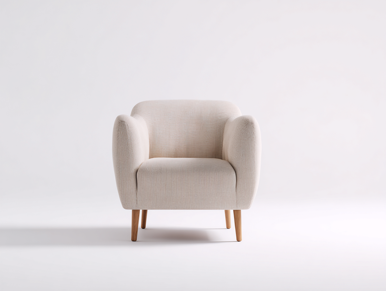 Sillones - tejido-madera - 88x82x80 cm - beige/madera natural - diseño minimalista-Denmybase