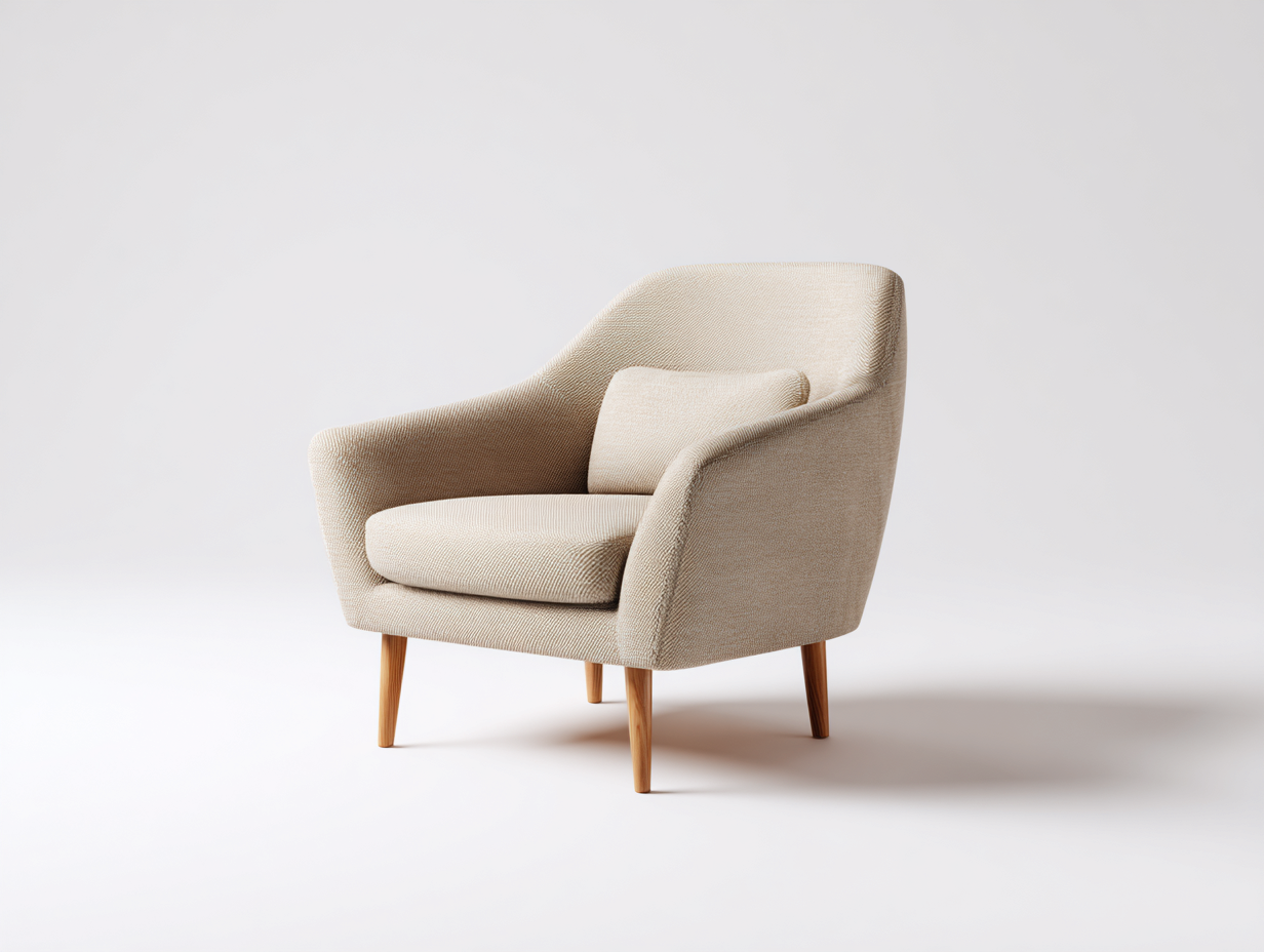 Sillones - tejido-madera - 90x84x82 cm - beige/madera natural - diseño escandinavo-Denmybase