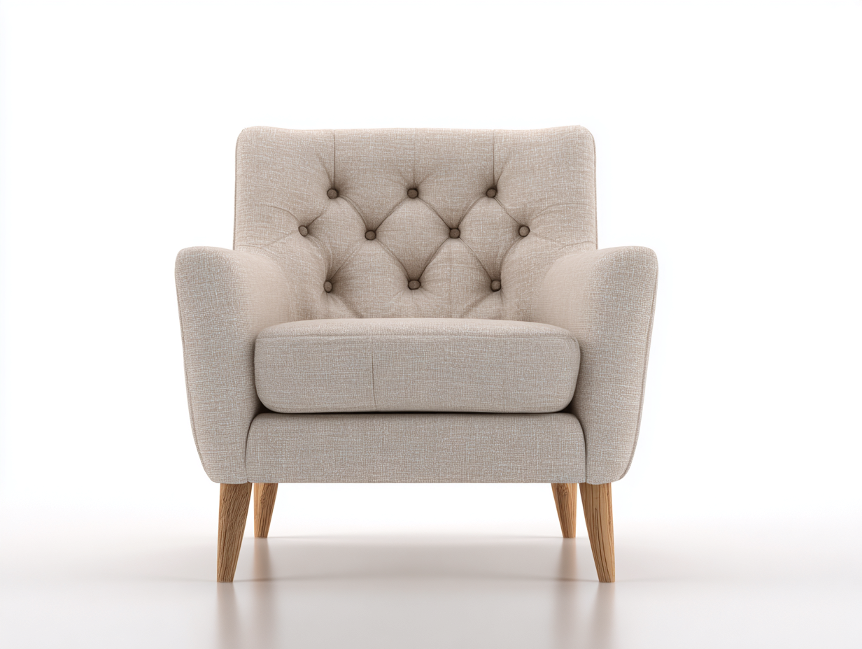 Sillones - tejido-madera - 94x86x88 cm - beige/madera natural - diseño clásico-Denmybase