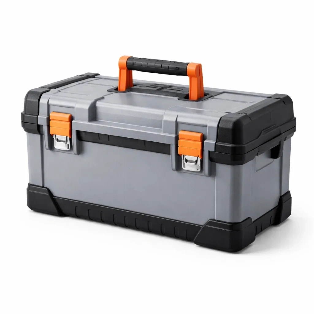 Boîte à outils en plastique avec verrouillage en métal 50x25x25 cm-COZYLEAFZ