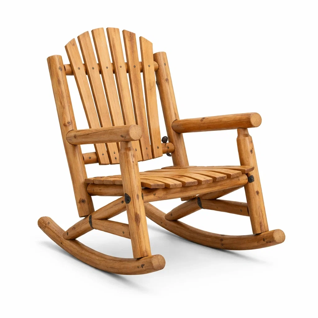 Chaise à bascule en bois pour extérieur-Zenpatchz
