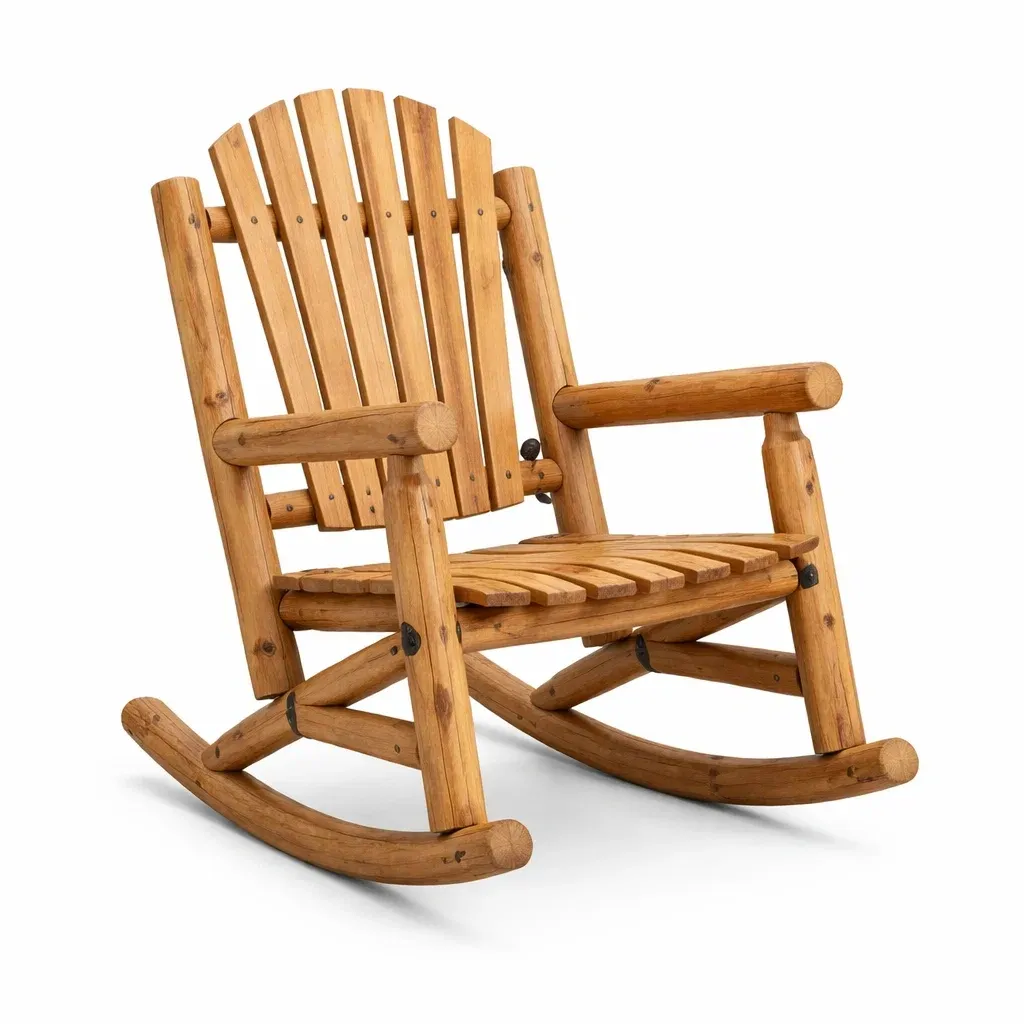 Chaise à bascule en bois pour extérieur-Zenpatchz