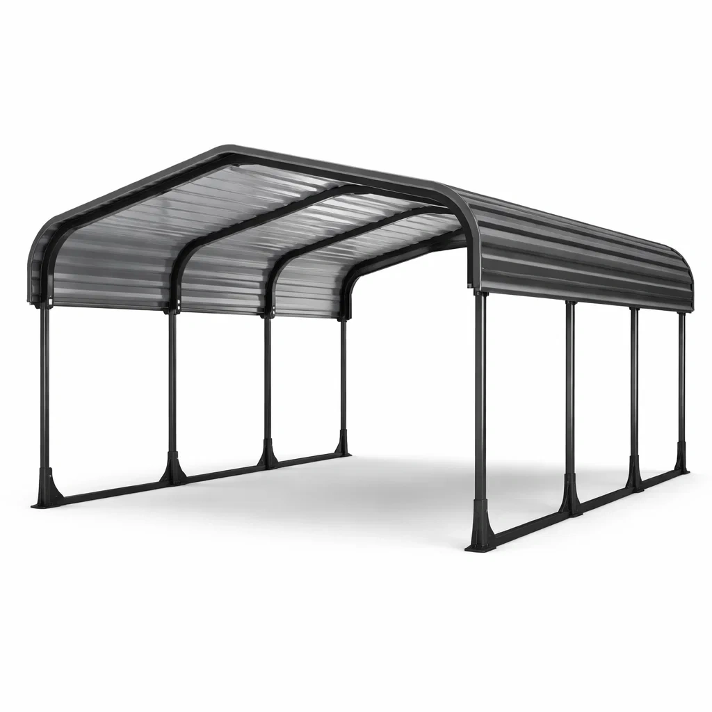 Abri voiture en acier gris-GARDENCHILL