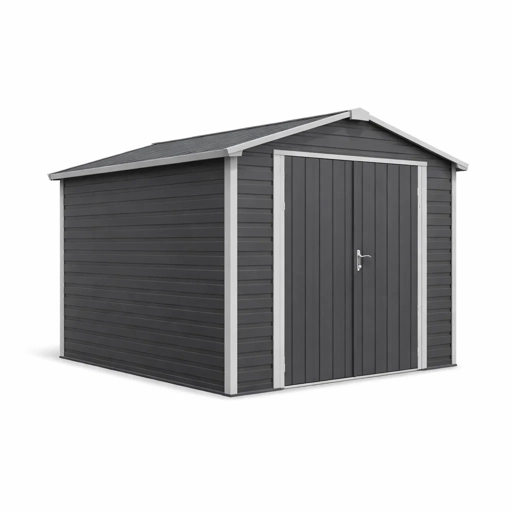 Abri de jardin en acier galvanisé gris-GARDENCHILL