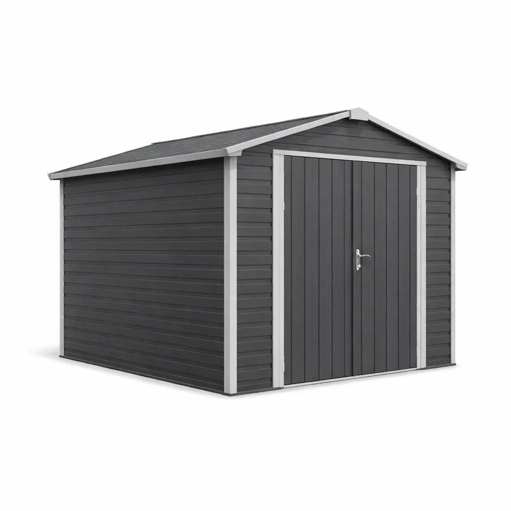 Abri de jardin en acier galvanisé gris-GARDENCHILL