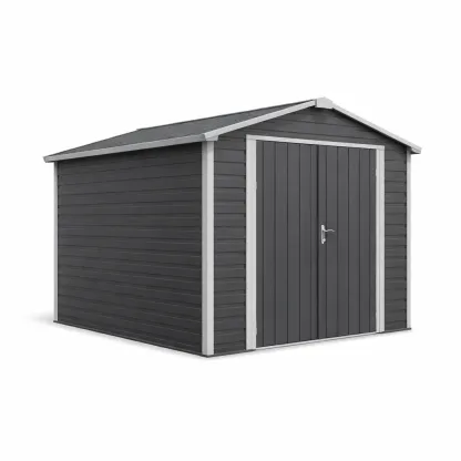 Abri de jardin en acier galvanisé gris-GARDENCHILL