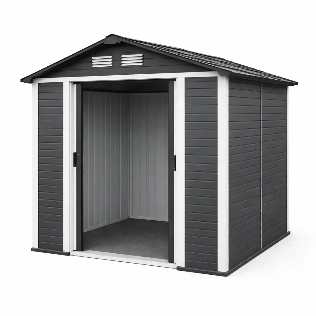 Abri de jardin en résine gris-GARDENCHILL