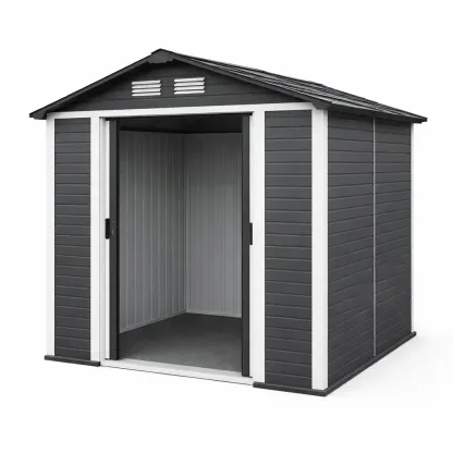 Abri de jardin en résine gris-GARDENCHILL