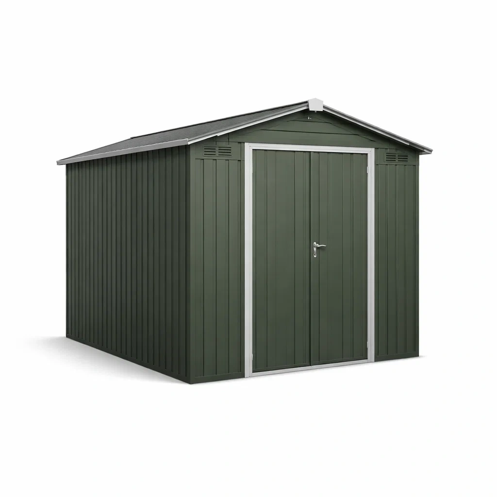 Abri de jardin en acier galvanisé vert 240 x 196 x 182 cm-GARDENCHILL