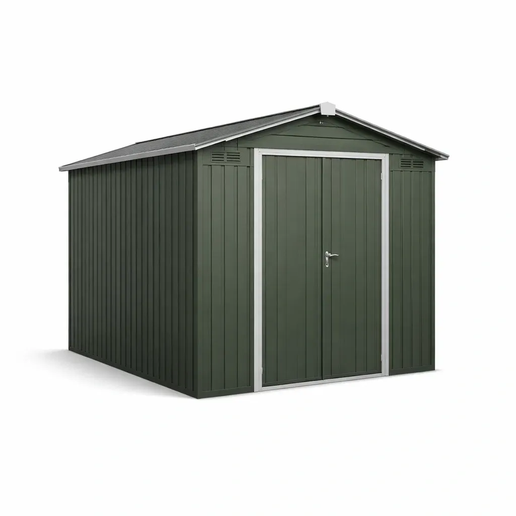 Abri de jardin en acier galvanisé vert 240 x 196 x 182 cm-GARDENCHILL