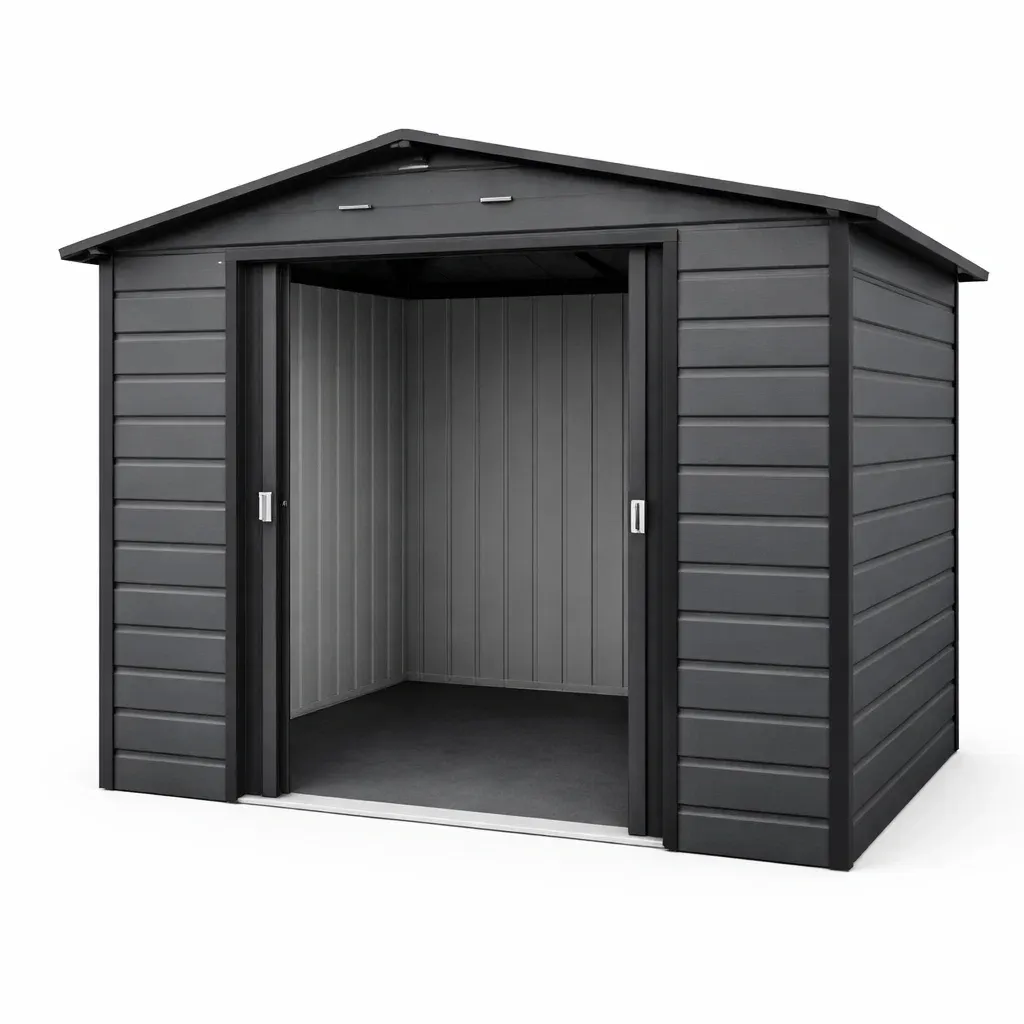 Abri de jardin en métal gris 213 x 127 x 185 cm-GARDENCHILL