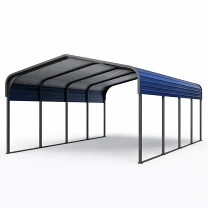 Abri voiture en acier galvanisé bleu 600 x 300 x 280 cm-GARDENCHILL