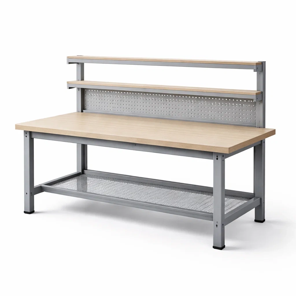 Établi en métal et bois 152x76x154 cm-GARDENCHILL