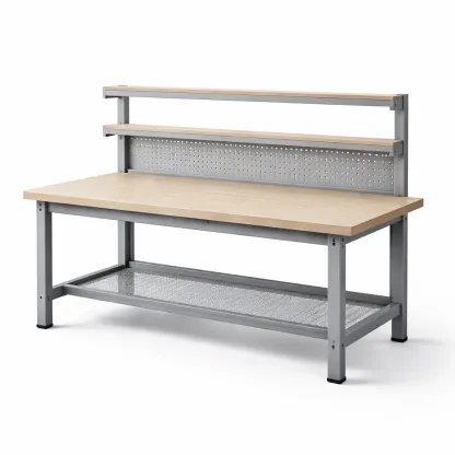 Établi en métal et bois 152x76x154 cm-GARDENCHILL