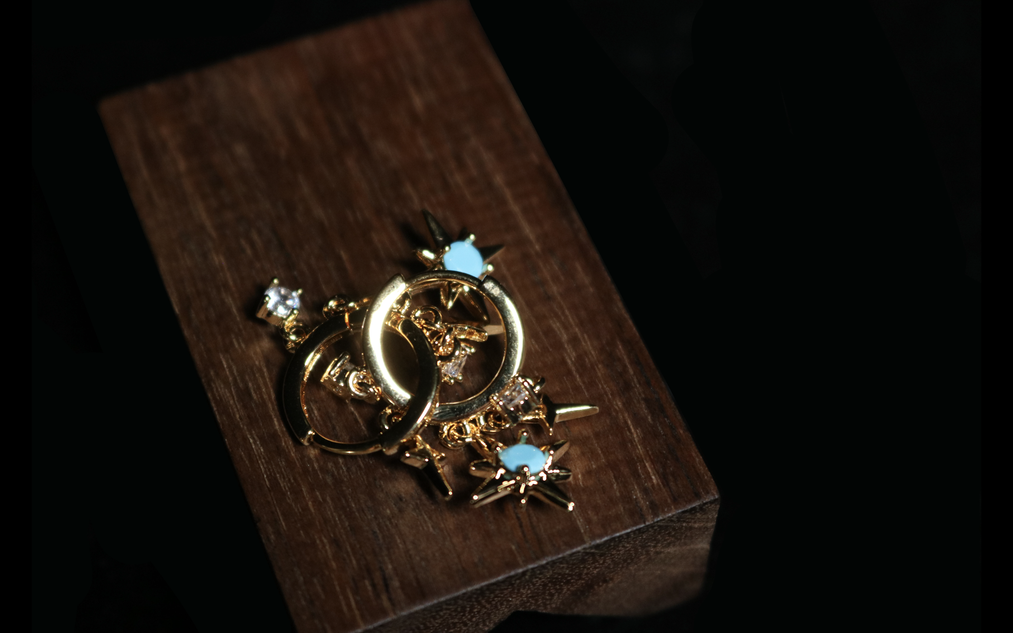 Star & Moon - Turquoise Starburst