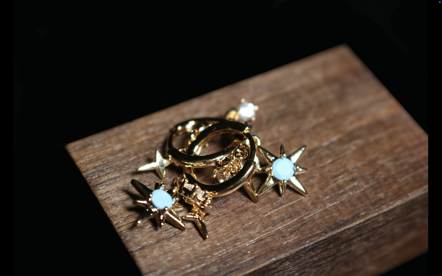 Star & Moon - Turquoise Starburst