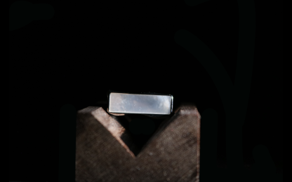 Matte Silver Square Mirror 