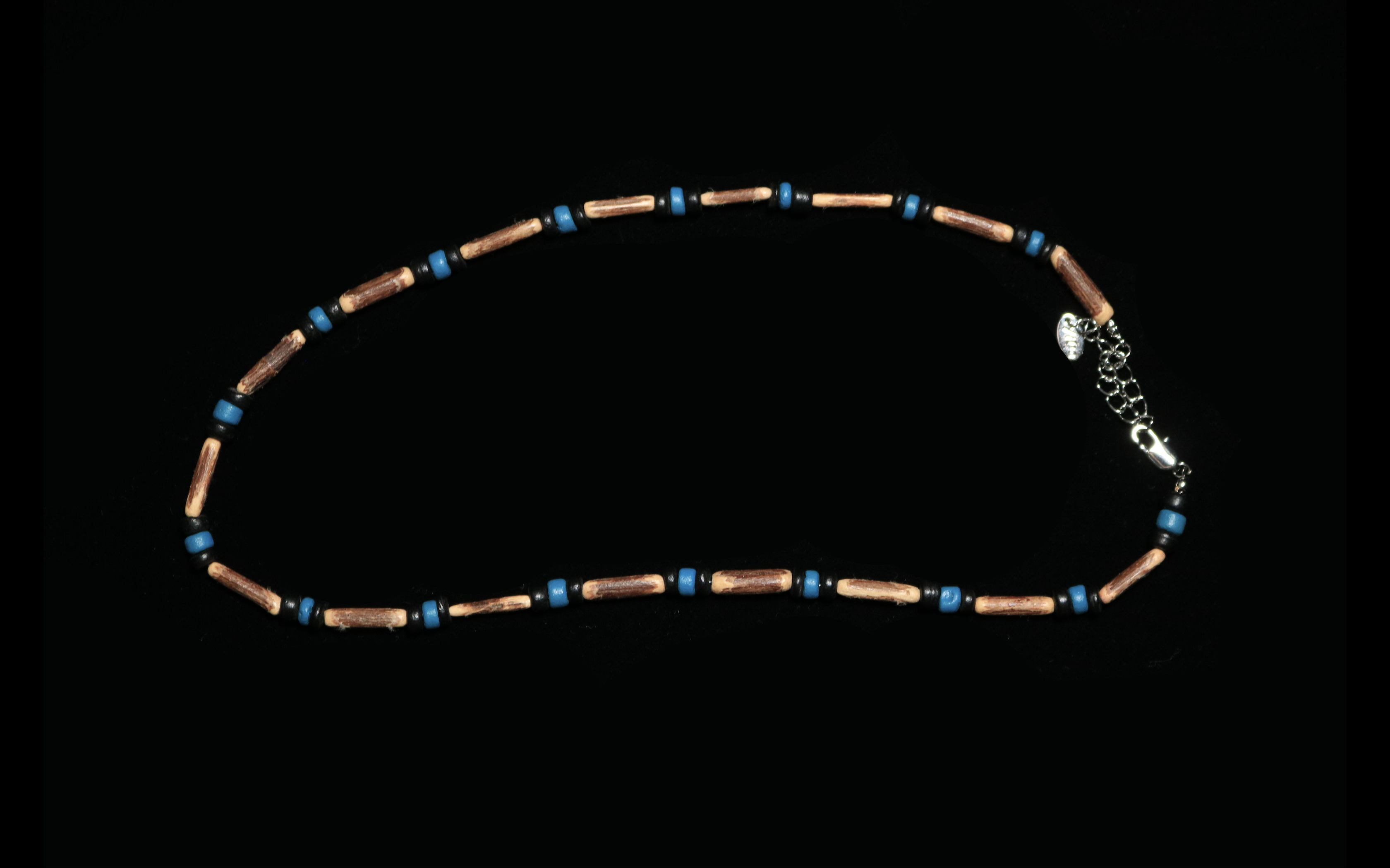 Bohemian Wood-Bone Turquoise & Black