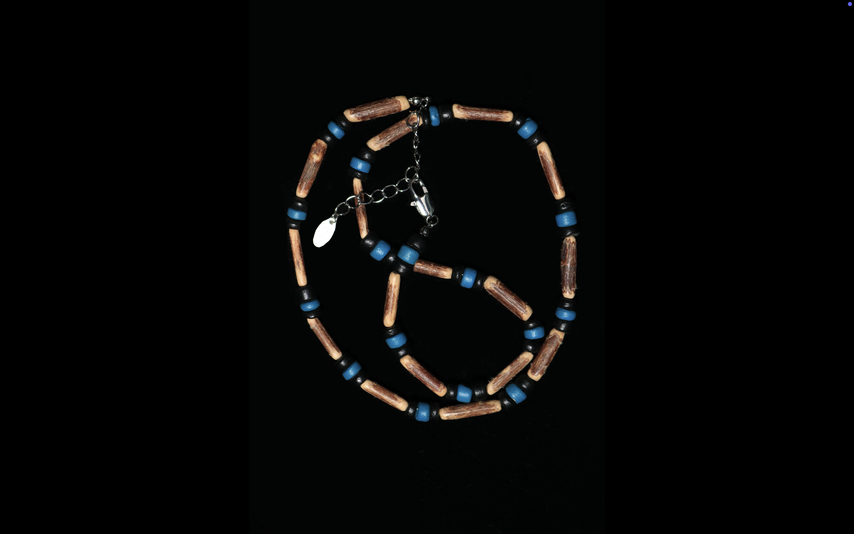 Bohemian Wood-Bone Turquoise & Black