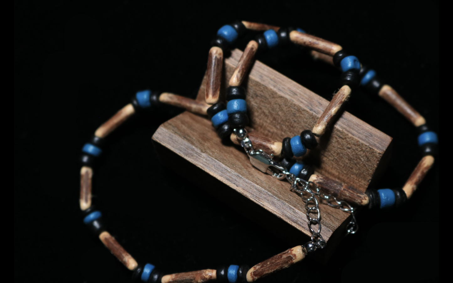 Bohemian Wood-Bone Turquoise & Black