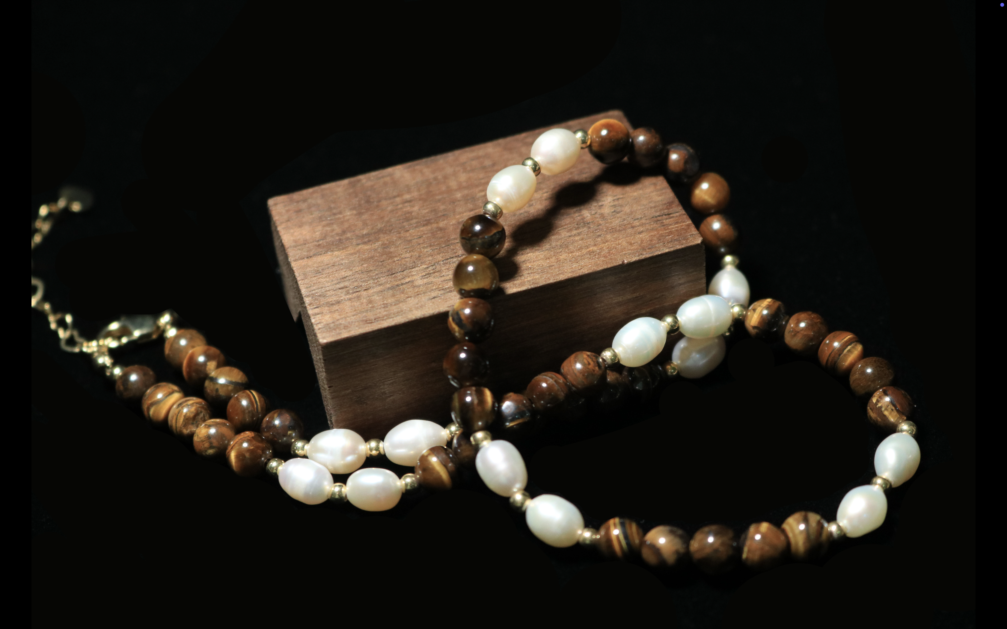 Brown-Tone Tiger Eye Pearl