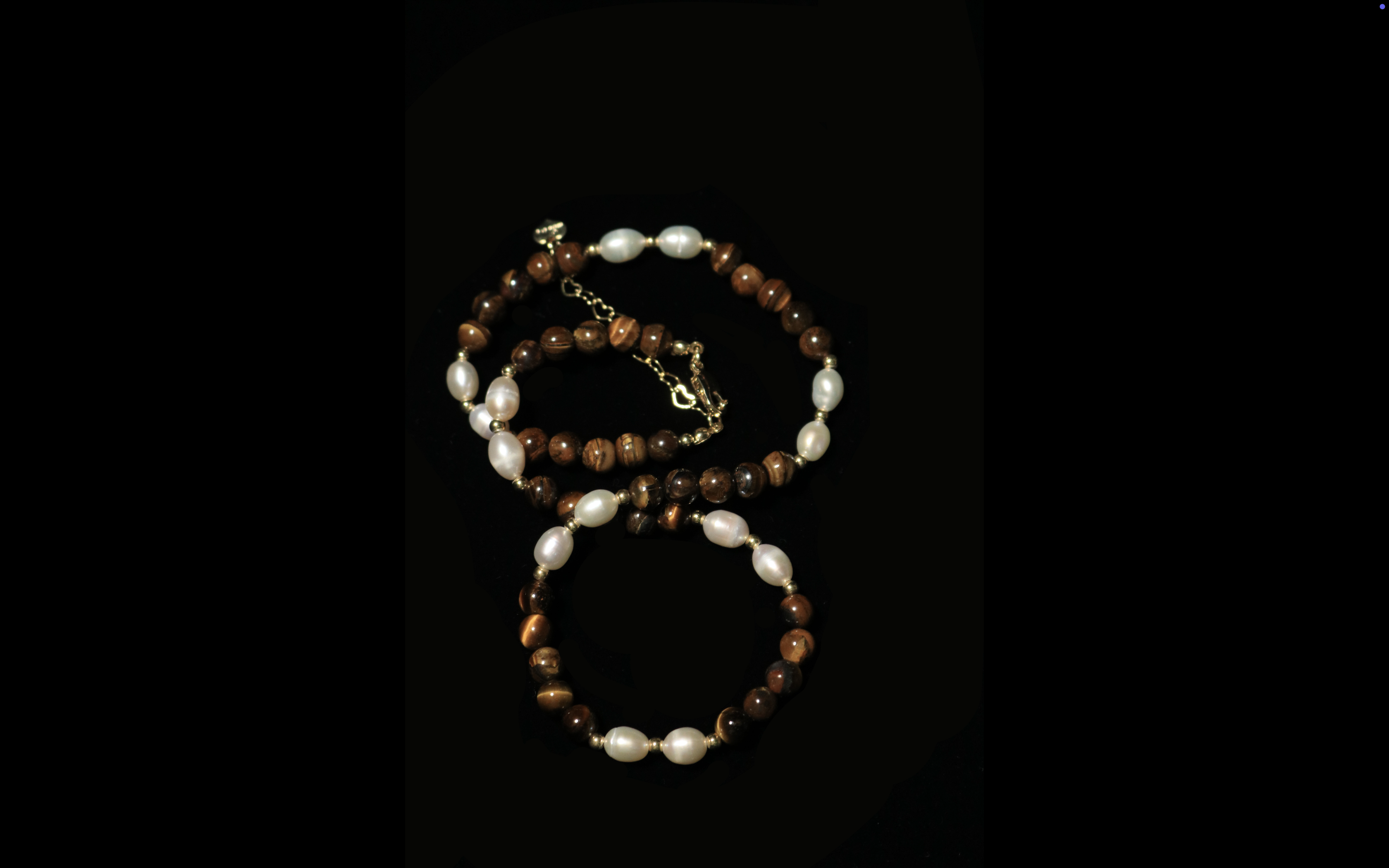 Brown-Tone Tiger Eye Pearl