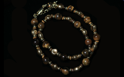 Retro Gold Accent Tiger Eye