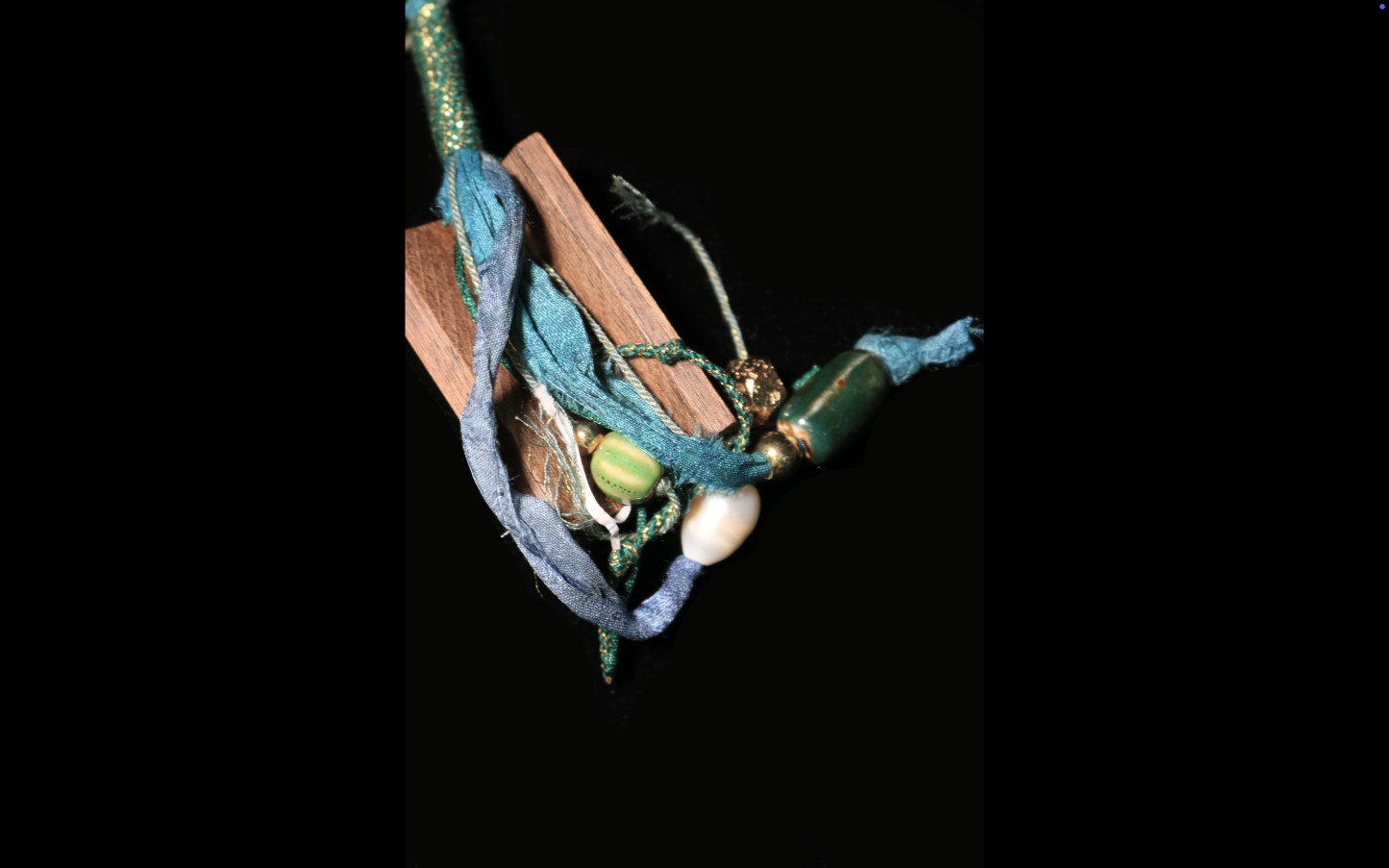 Turquoise Cord Beaded Tassel Charm