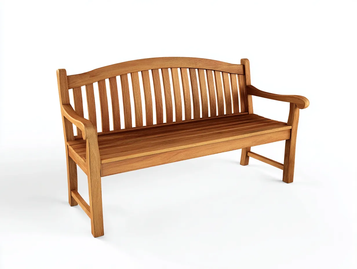 Banc de jardin - bois massif - 150x63x92 cm - bois naturel - style traditionnel-Nookuppad