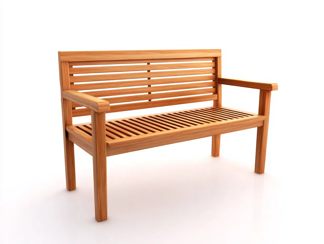 Banc de jardin - bois massif - 145x62x90 cm - bois naturel - style classique-Nookuppad