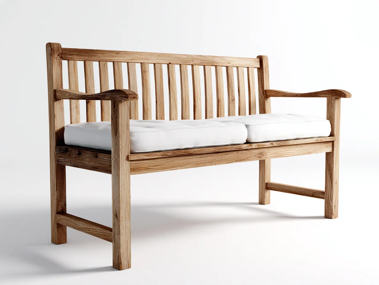 Banc de jardin - bois massif - 176x75x99 cm - bois naturel - style authentique-Nookuppad