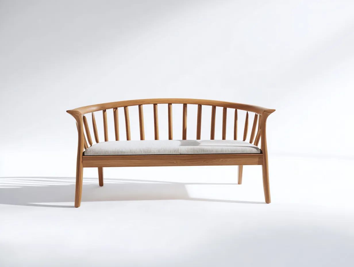 Banc de jardin - bois massif - 184x80x94 cm - bois naturel - style contemporain-Nookuppad