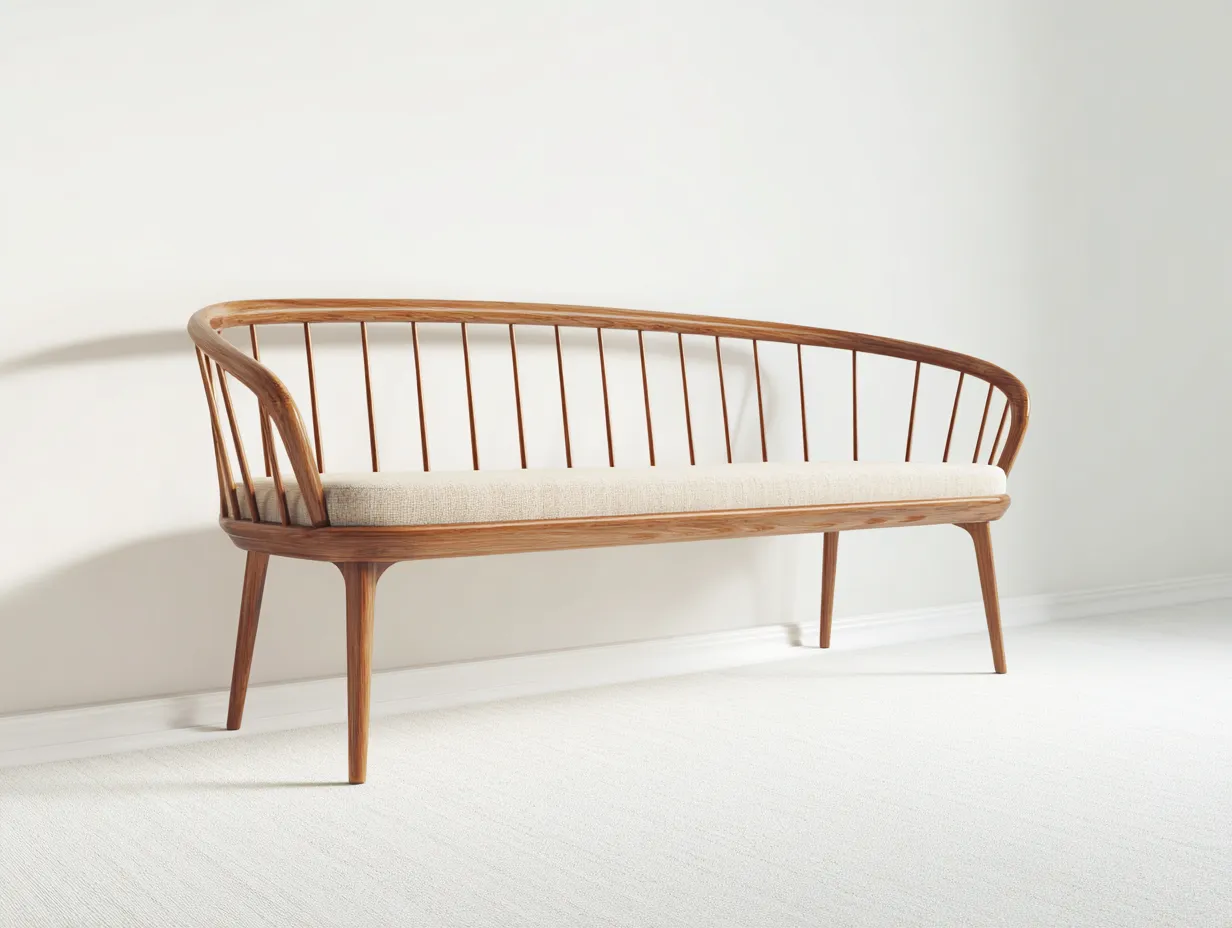 Banc de jardin - bois massif - 182x78x96 cm - bois naturel - style contemporain-Nookuppad