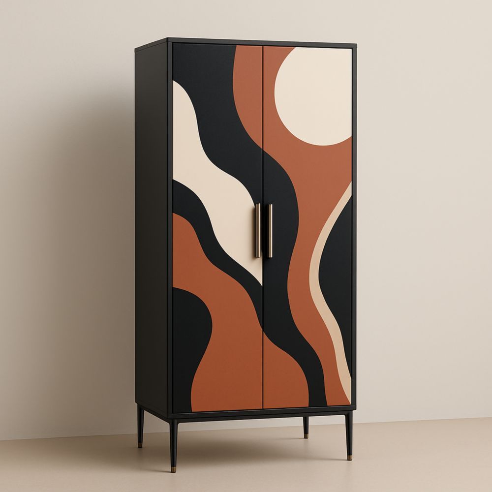 Armadio in Legno Multicolore 2 Porte 200 cm