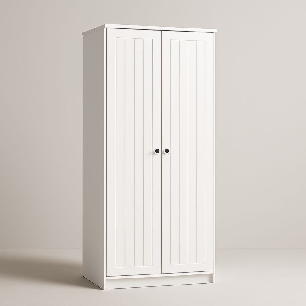 Armadio a Due Ante Bianco in MDF