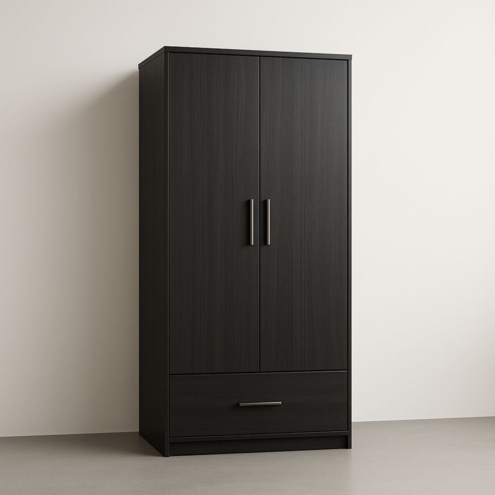 Armadio guardaroba 2 ante legno composito Marrone Scuro 200x80x50 cm