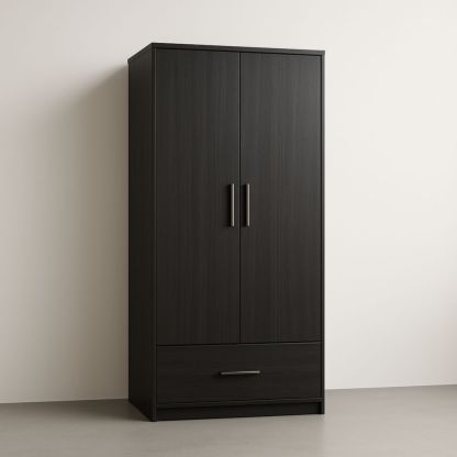 Armadio guardaroba 2 ante legno composito Marrone Scuro 200x80x50 cm